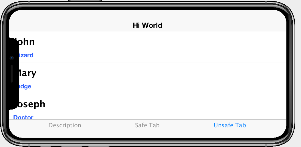 Tabs without safe-area padding